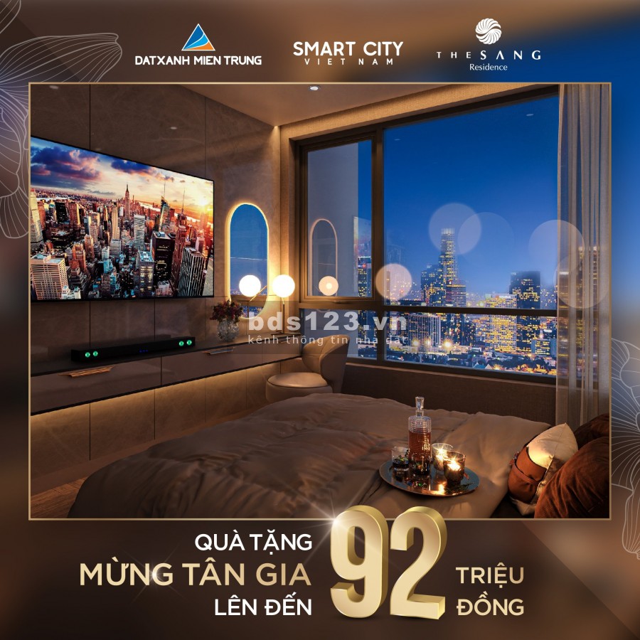 Tặng quà tân gia 92 triệu khi giao dịch căn hộ cao cấp The Sang Residence, giá tốt