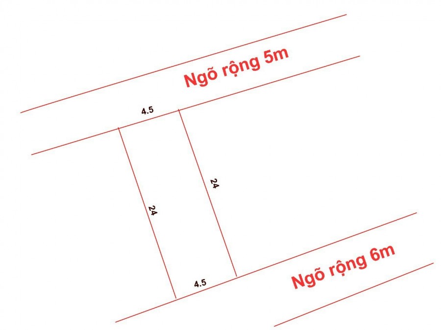 Bán đất dt 108m2 Bắc Hạ Quang Tiến Sóc Sơn 2 mặt tiền đường trước sau 6m