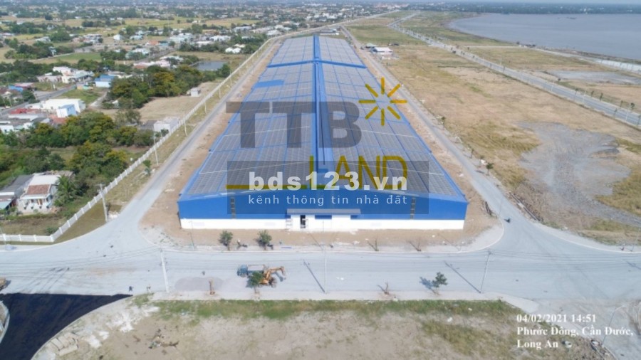 Cho thuê đất (Nhà xưởng) KCN Cầu Cảng Phước Đông, Cần Đước, Long An. Diện tích 45ha (Từ 5000m2)