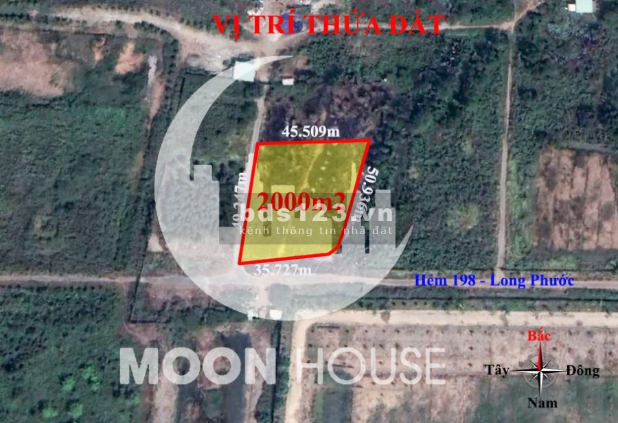 Chính chủ gởi bán lô đất 2 mặt tiền đường hẻm 198 phường Long Phước thành Phố Thủ Đức