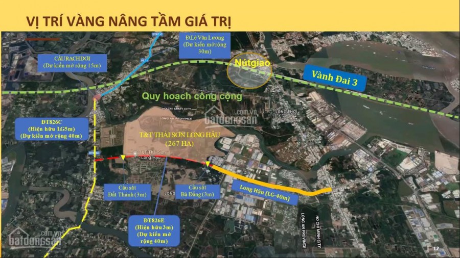 Bán đất giá sốc chủ đầu tư, cho vay 70% không lãi suất, ck 10% Dự án Long Hậu, Cần Giuộc, Long An