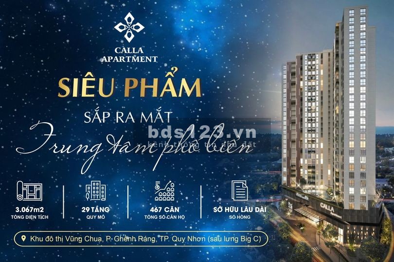 Nhận Booking Calla Aparment Quy Nhơn liên hệ 0965.268.349, tiện ich đủ sở hữu lâu dài