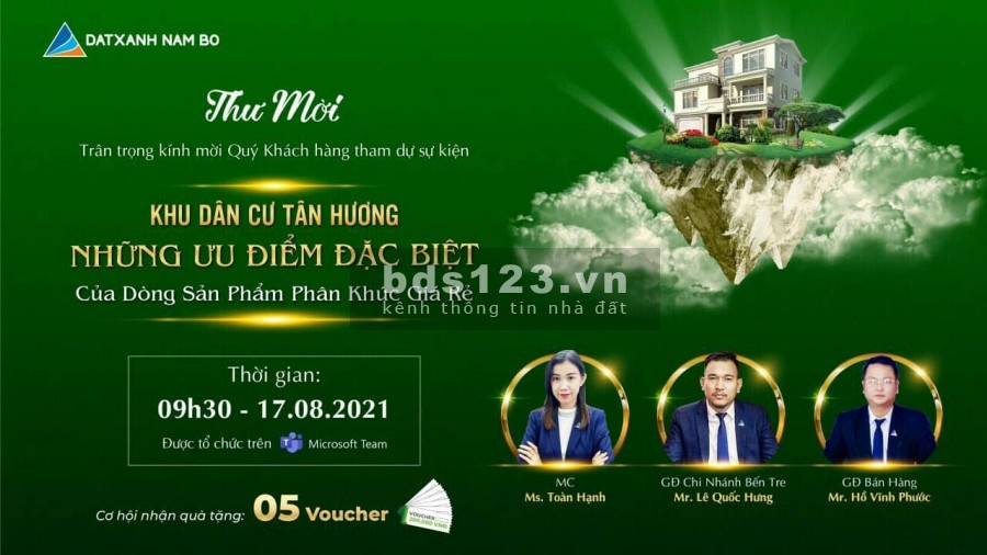 Khu dân cư Tân Hương chiết khấu đến 2% duy nhất trong ngày 16/8/2021, lh 0348353557