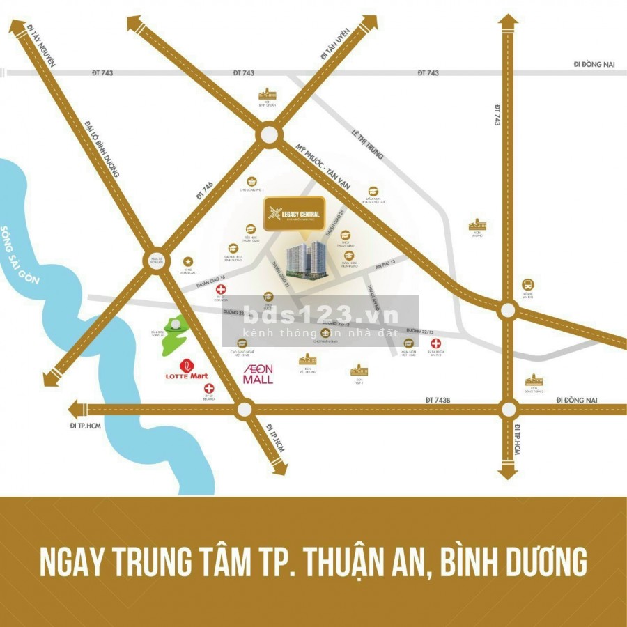 Legacy Central căn hộ Thuân An với giá chỉ từ 900tr, hỗ trợ vay vốn 75% trong 25 năm