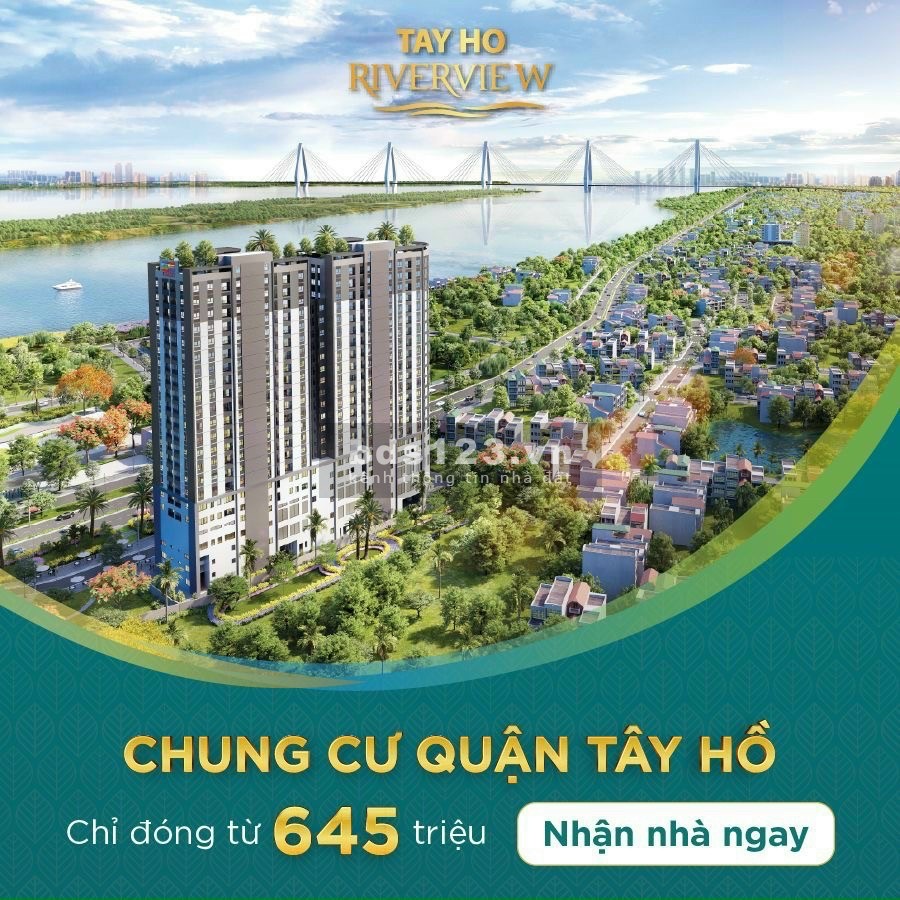 Chỉ với 645tr bạn đã sở hữu căn hộ mới với không gian xanh đáng sống quận Tây Hồ