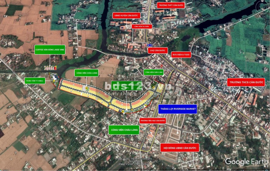 20 nền nội bộ giá bán 1,5 tỷ giảm 15% diện tích 100m2 sổ hồng riêng trung tâm Cần Đước