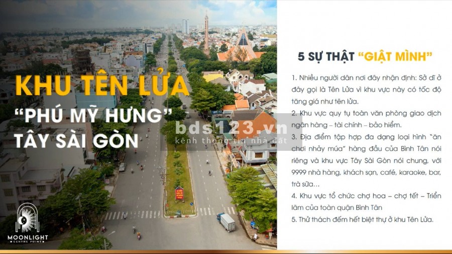 Giữ chỗ có hoàn lại Dự án Moonlight Centre Point khu Tên Lửa quận Bình Tân, chỉ 55tr/m2