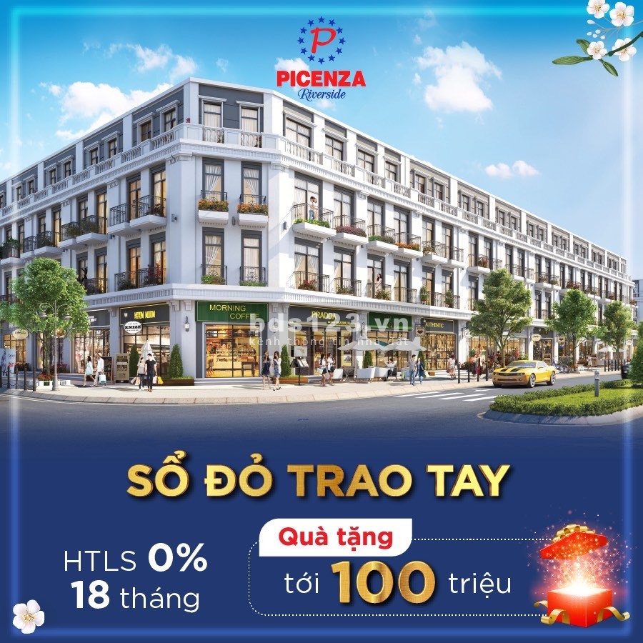 Nhà phố liền kề, đường 16,5m tại khu đô thị Picenza Riverside, ngân hàng hỗ trợ vay 70% GTHĐ