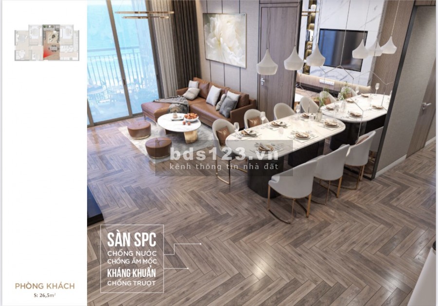 Căn 3PN căn hộ chung cư The Sang Residneces đẳng cấp, an hạn nợ gốc từ 18-24 tháng