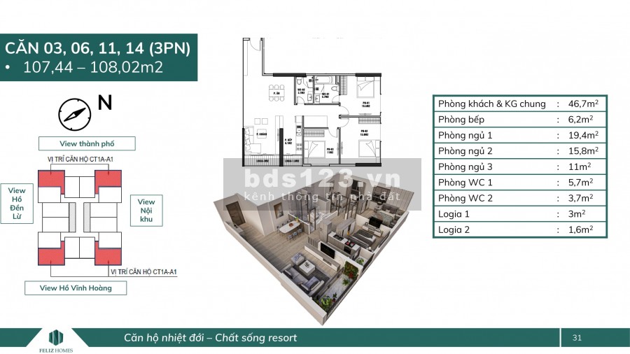 Sống ở Quận Hoàng Mai nên chọn chung cư Feliz Homes, thanh toán 25% nhận ngay căn hộ