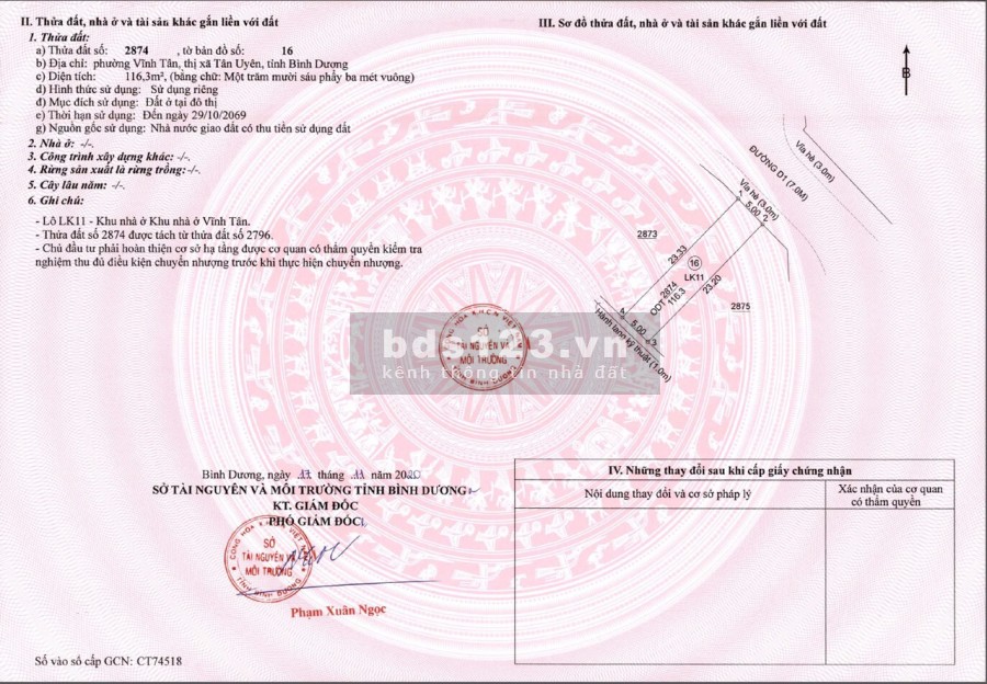 Đất khu công nghiệp Visip 2 kinh doanh tiện đầu tư thuận đất sổ hồng riêng, giá 680 triệu
