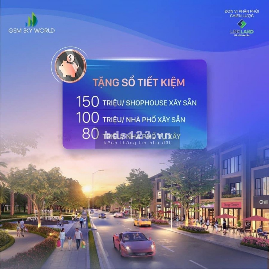Bán đất nền, nhà phố Gem Sky World ngay quốc lộ 51 liền kế sân bay Long Thành