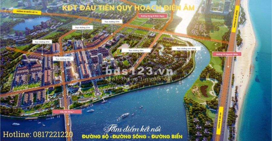 Hot tháng 8 giá cực ưu đãi cho khách hàng đầu tư dự án đất nền ven sông Cổ Cò, Nam Đà Nẵng