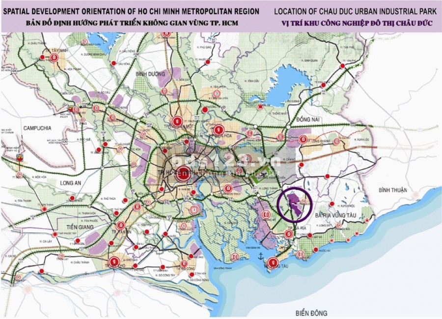 Cho thuê đất diện tích sử dụng 1.556ha trong KCN Sonadezi Châu Đức Bà Rịa Vũng Tàu