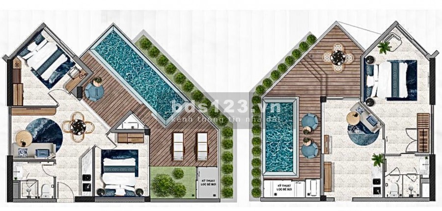 GIÁ 2,7 TỶ (ĐÃ VAT) - CĂN SKY VILLA CÓ HỒ BƠI + SÂN VƯỜN RIÊNG (87M2) - LOẠI CĂN CỰC HIẾM