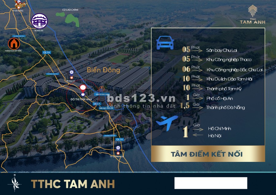 Chỉ 50 triệu/nên trung tâm hành chính Tam Anh, điểm đầu tư hot nhất miền trung, có sổ đỏ