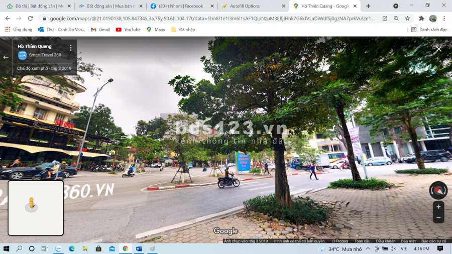 Biệt thự hồ Thiên Quang (Nguyễn Du), Quận Hai Bà Trưng diện tích sử dụng 395m2, lhcc