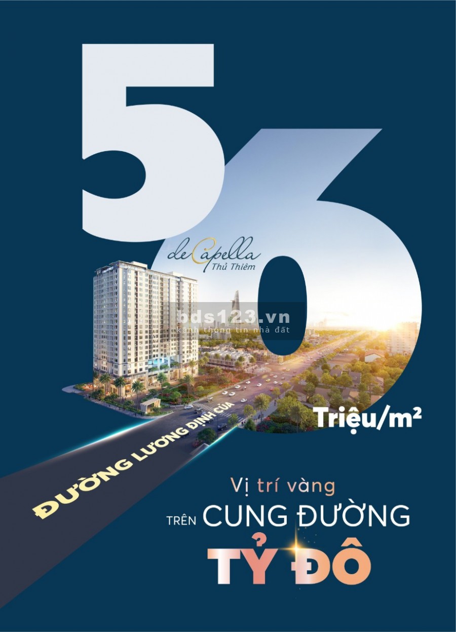 Nhận nhà ở ngay tại căn hộ De Capella Thủ Thiêm, view Landmark 81 cực xịn giá 56 triêu/m2