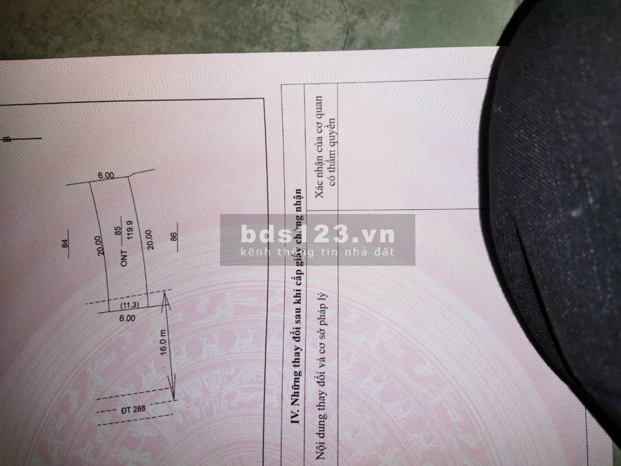Bán đất rộng Ngọc Sơn, Hiệp Hòa, Bắc Giang, diện tích sử dụng 1620m2 giá 1 tỷ xxx