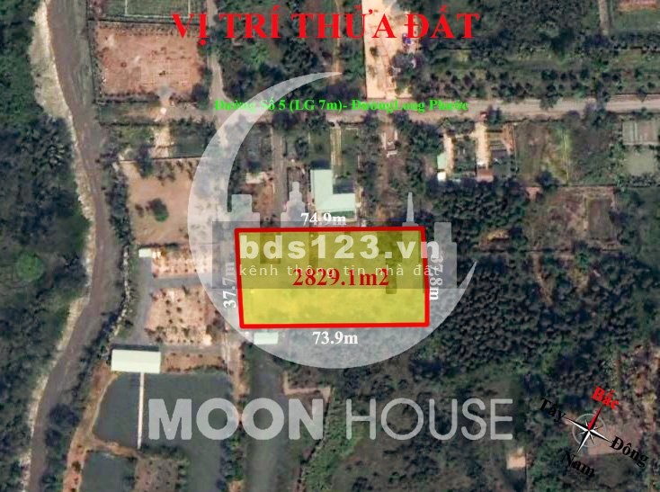 Bán đất diện tích 2829.1m2 chỉ 10.2tr/m2 đất phường Long Phước Thành phố Thủ Đức