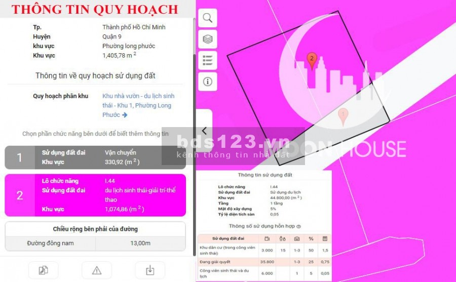 Bán đất diện tích 2829.1m2 chỉ 10.2tr/m2 đất phường Long Phước Thành phố Thủ Đức