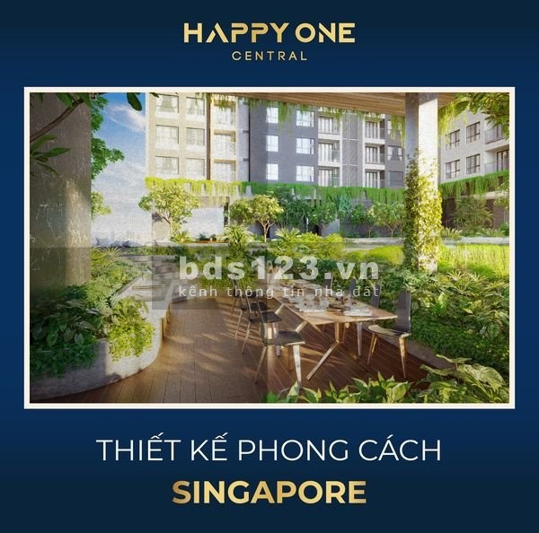 Bán căn hộ view nội khu tại chung cư Happy One Central, kiến trúc thiết kế thông minh
