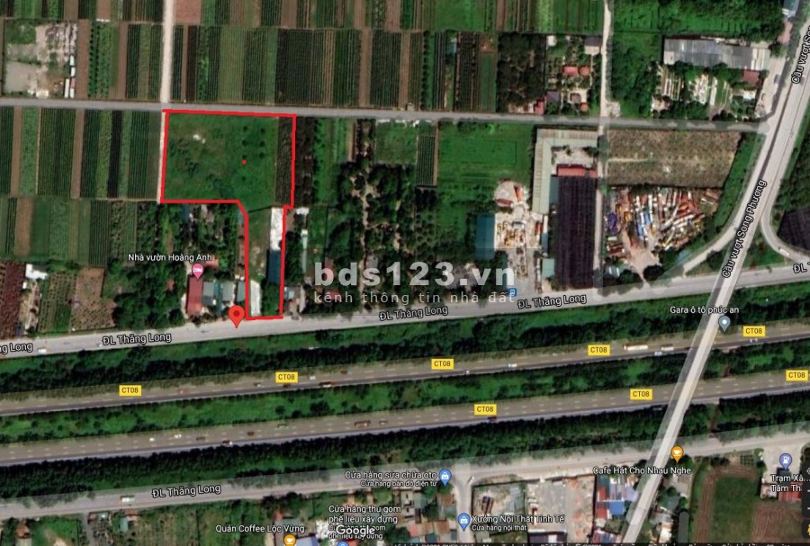 Bán lô đất mặt đường đại lộ Thăng Long, sổ sẵn diện tích 4188m2, liên hệ xem đất 0399812995