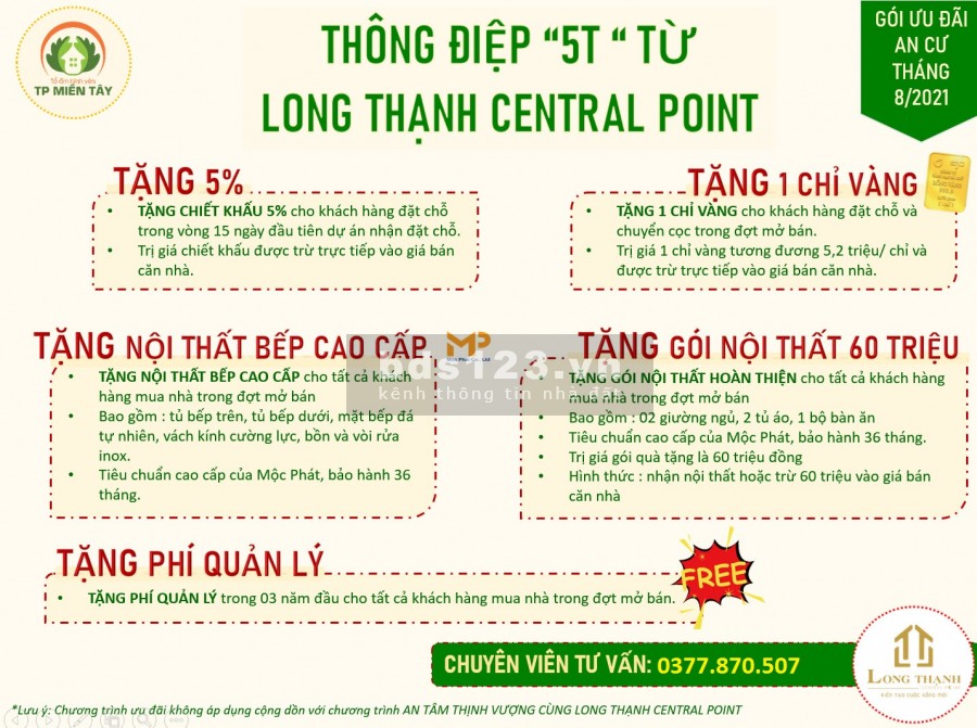 Dự án nhà phố Long Thạnh Central Point chiết khấu ưu đãi cực cao lên đến hơn 200 triệu