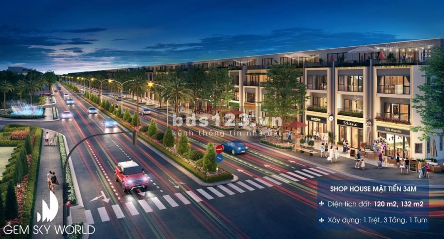Shophouse Gem Sky World giá chỉ 900 triệu/ căn, ngân hàng hỗ trợ 70%, đã có quy hoạch 1/500