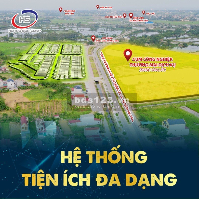 Ra mắt khu đô thị mới Hoằng Đạo - ngay trục đường chính đi xuống Hải Tiến