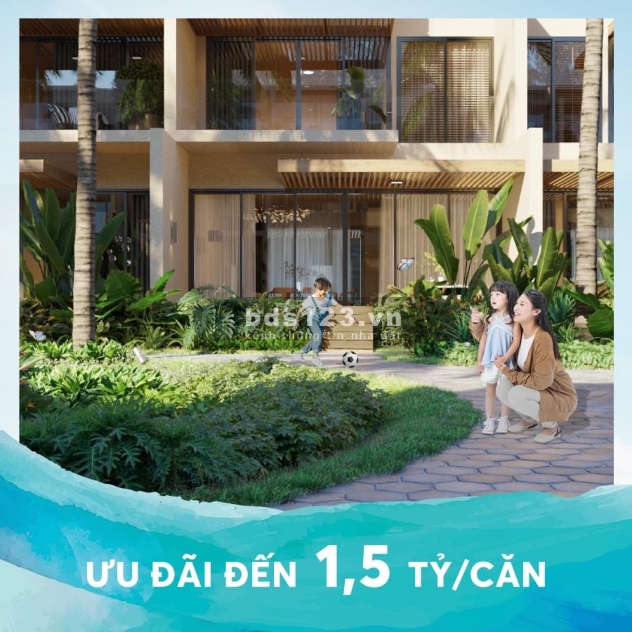 Nhà Vườn Biệt Thự bên Biển, thiết kế 2 mặt tiền cam kết mua lại với lãi suất 6%