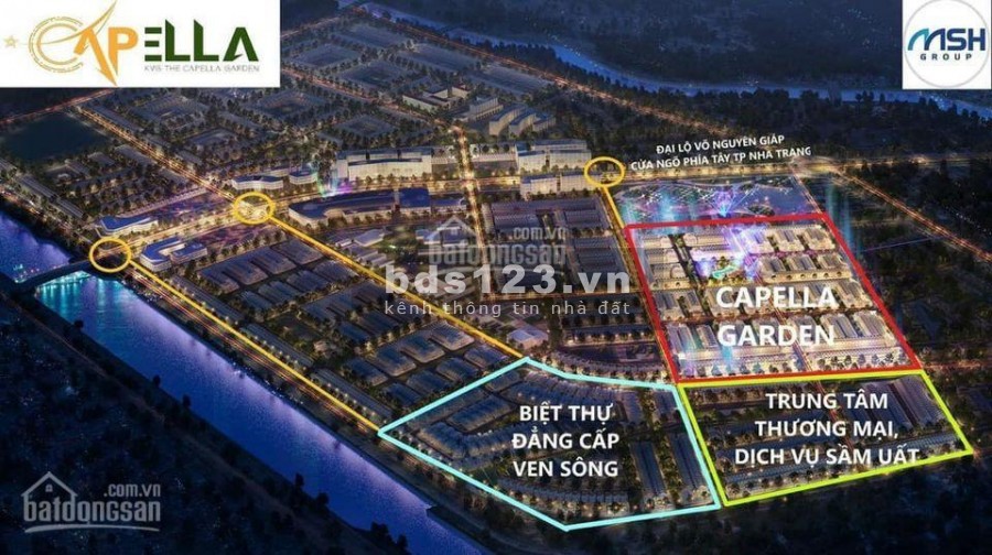 Bán lô shophouse đường 27m chỉ hơn 5 tỉ KĐT khép kín đầu tiên The Capella Garden Nha Trang