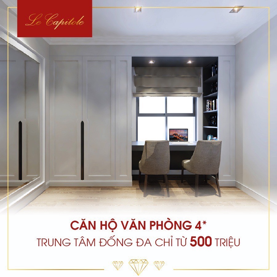 Cho thuê lâu dài căn hộ khách sạn đẳng cấp 4* tại Le Capitole mặt tiền 27 Thái Thịnh, sổ sẵn