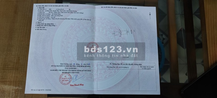Chính chủ kẹt tiền gửi bán gấp lô đất Bàu Bàng, giá chỉ 790 triệu, liên hệ 0397255648