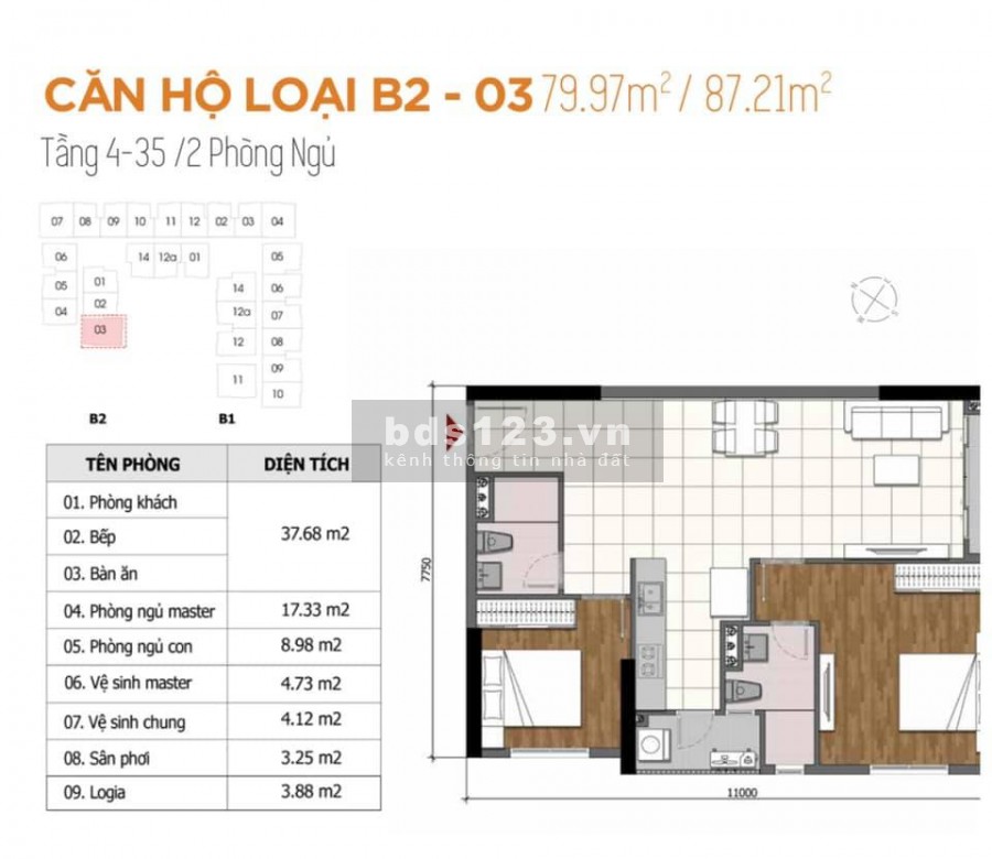 Bán gấp căn hộ 2PN Opal Boulevard tầng 12 View Đông Nam và Tây Nam giá 2.6 tỷ