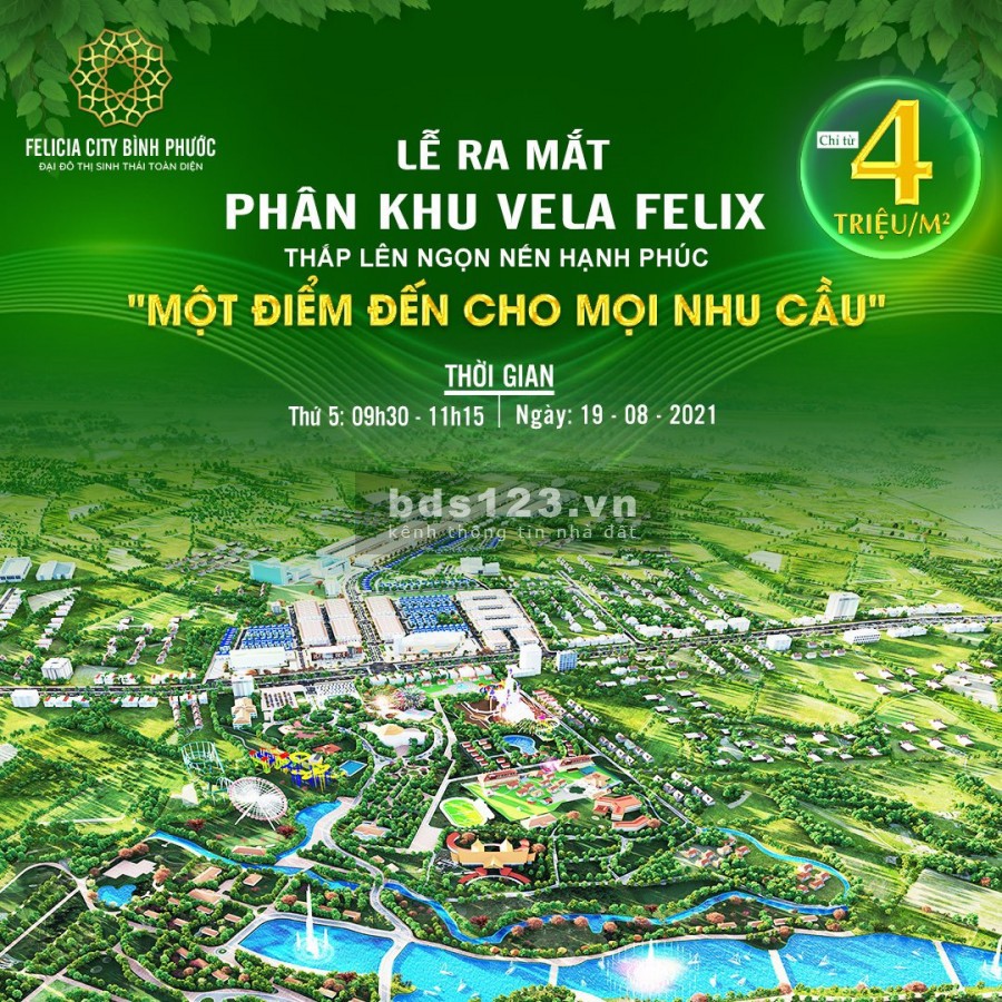 Đất nền giá rẻ tại Phú Riềng Bình Phước chỉ 4 triệu/m2, phương thức thanh toán linh hoạt