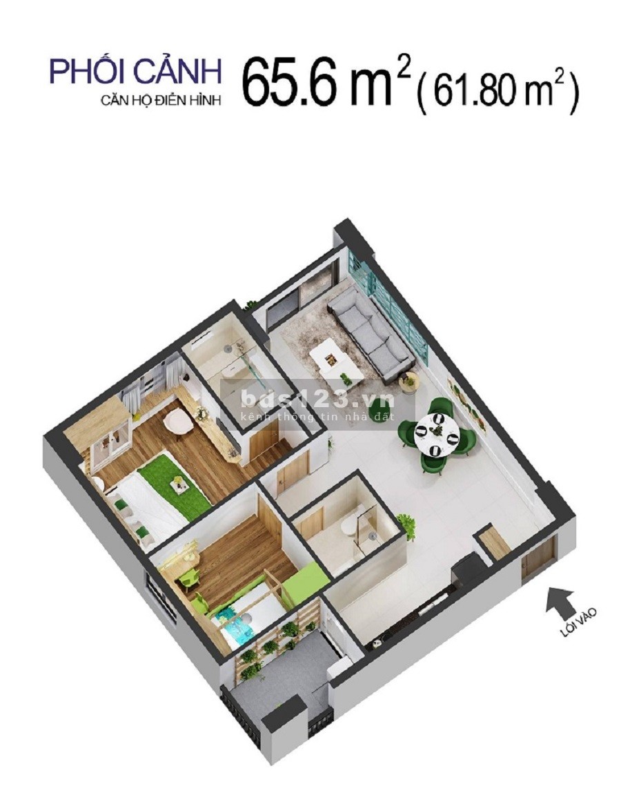 Căn hộ Sài Gòn sắp bàn giao, trả trước 190 triệu - Smart home Face ID, nội thất Indochine