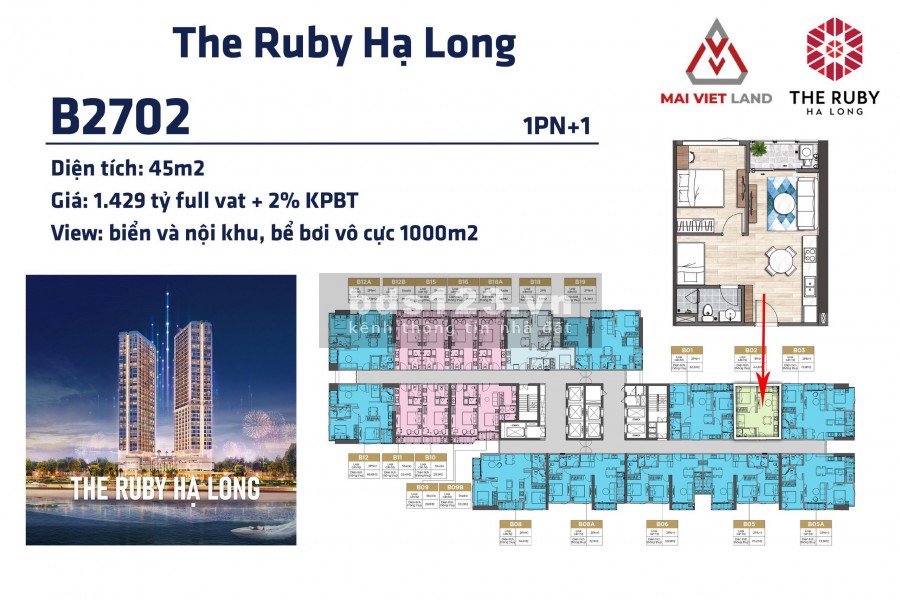 Bán quỹ căn độc quyền siêu hot 1n+1 view biển, tính thanh khoản cao, thiết kế thông minh