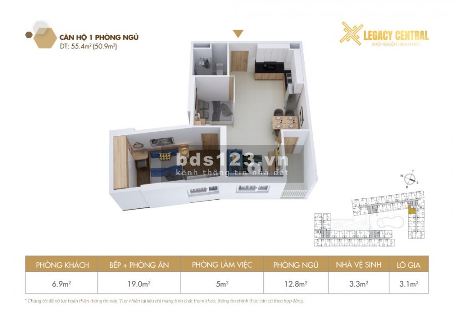Legacy central Chỉ cần thanh toán 25% ngân hàng hỗ trợ cho vay 75%, thời hạn đến 25 năm.