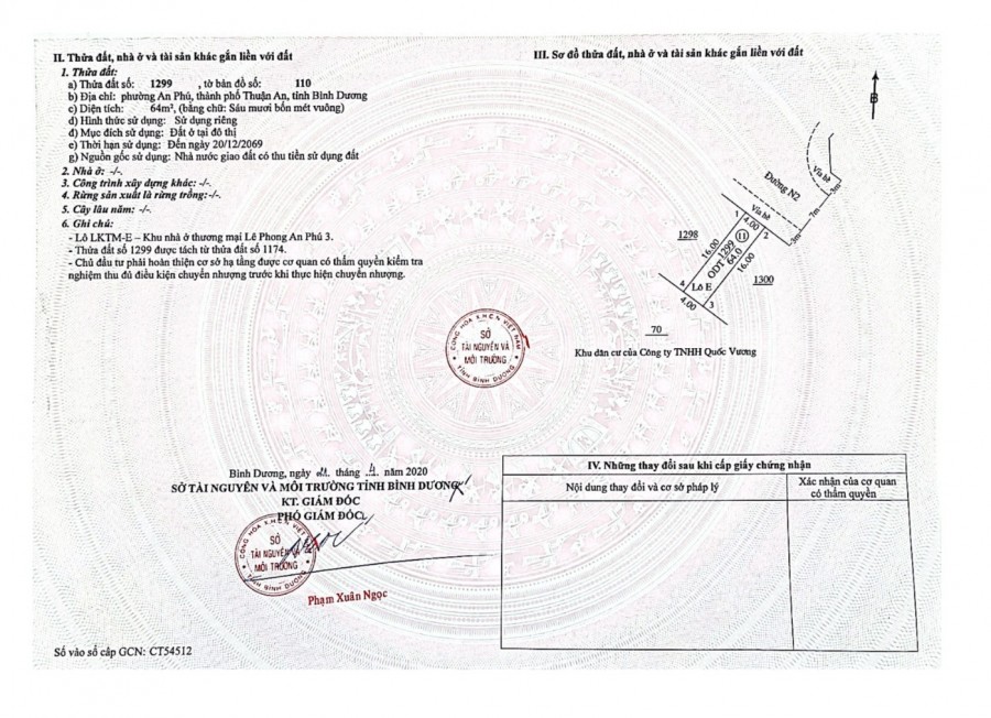 Bán đất đường Phan Đình Giót An Phú Bình Dương chỉ 1ty450tr/64m2 sổ riêng công chứng ngay.