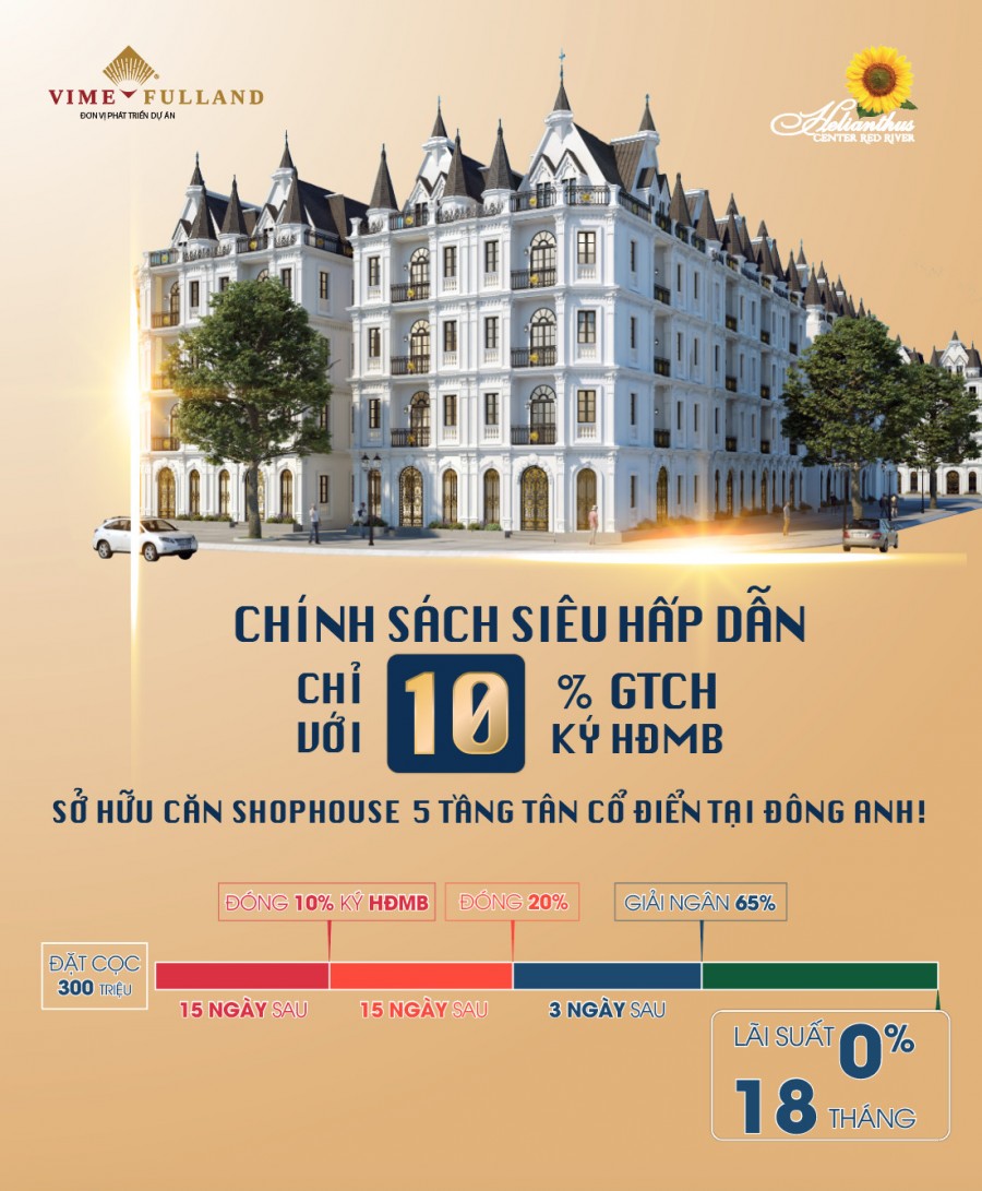 Vimefulland Đông Anh khu đô thị đẳng cấp nhất tại phía Bắc Thủ Đô, giá bán 11.6 tỷ