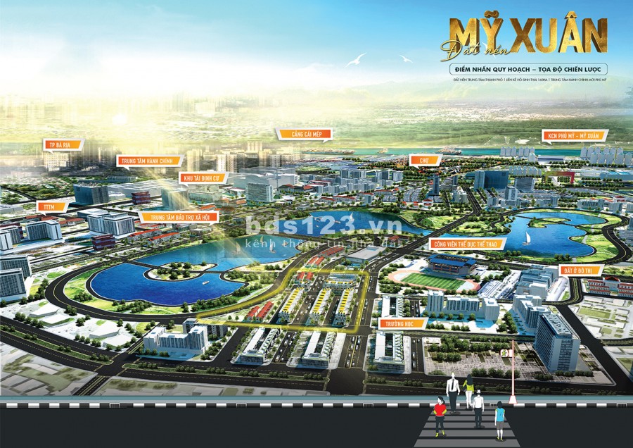 Đất nền Mỹ Xuân Phú Mỹ, cạnh hồ sinh thái, đường 15m, Sổ đỏ sẵn, Giá rẻ đầu tư