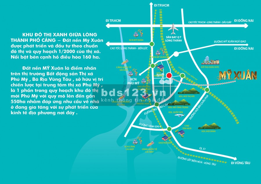 Đất nền Mỹ Xuân Phú Mỹ, cạnh hồ sinh thái, đường 15m, Sổ đỏ sẵn, Giá rẻ đầu tư