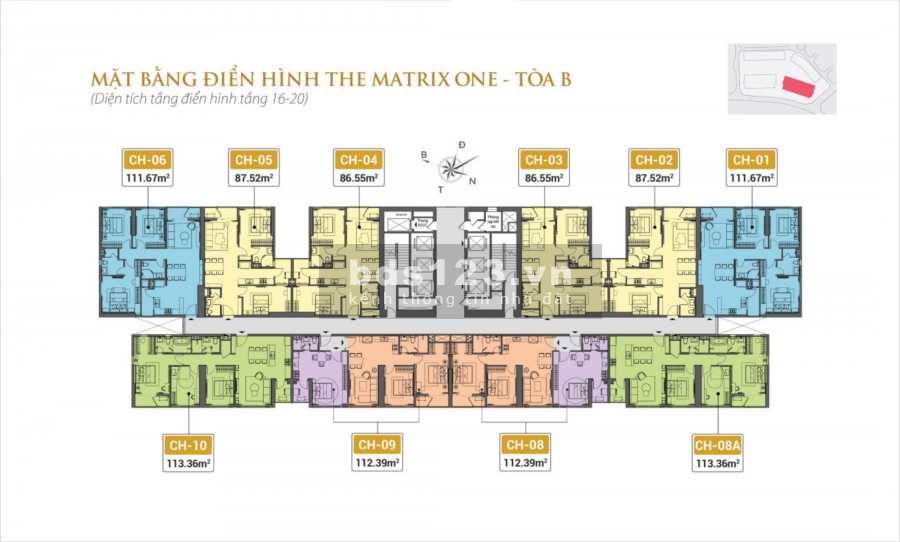 Bán căn hộ hạng A The Matrix One Mễ Trị, view công viên 14ha, chiết khấu 11.5%, quà tặng 50 triệu