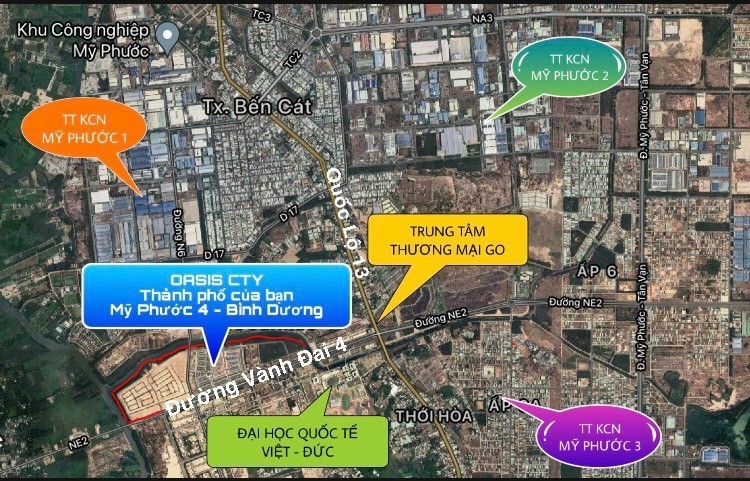Cần bán nhanh nhà liền kề vườn khu đô thị Oasis City Mỹ Phước 4, giá bán 1.6 tỷ, lhcc
