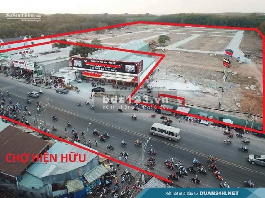 Đất mặt tiền kinh doanh đối diện chợ, khu dân cư hiện hữu, giá bán 1.5 tỷ, thương lượng