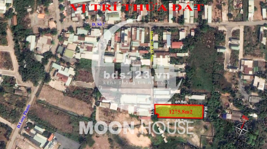 Bán nhà 1275.8m2 đất ở hiện hữu phường Long phước liên hệ xem đất 0907016378