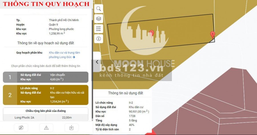 Bán nhà 1275.8m2 đất ở hiện hữu phường Long phước liên hệ xem đất 0907016378
