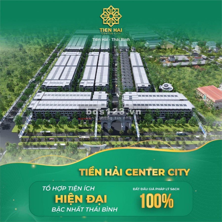 Cần bán đất dự án Center - City, Tiền Hải, Thái Bình, tiện ích đủ, hệ thống điện ngầm, đèn đường
