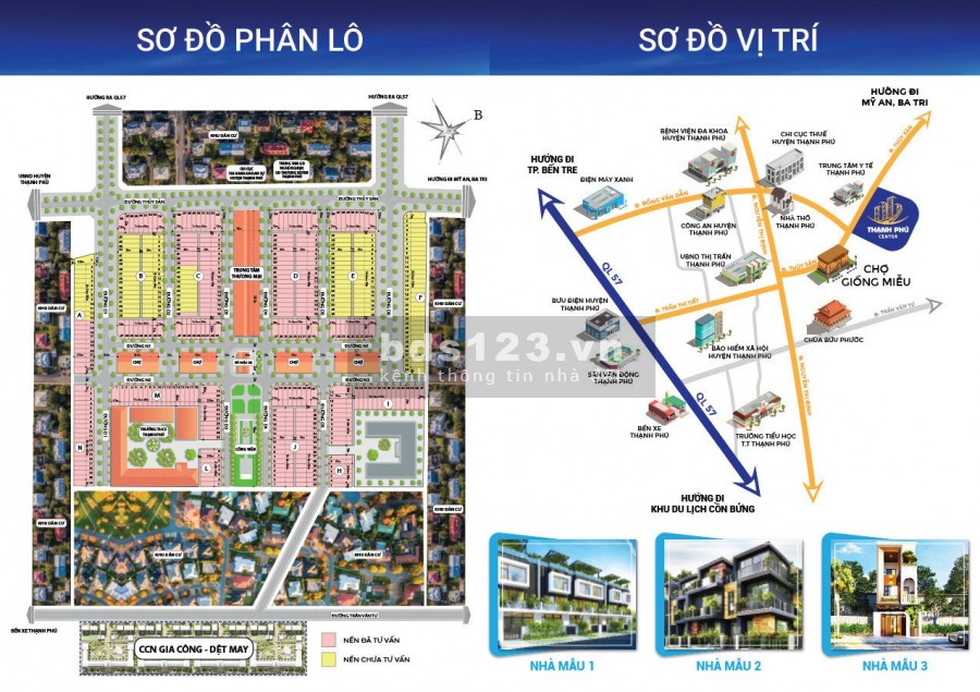 Đất nền thị trấn Thạnh Phú Bến Tre giá hấp dẫn, ngân hàng hỗ trợ 70% lên đến 20 năm